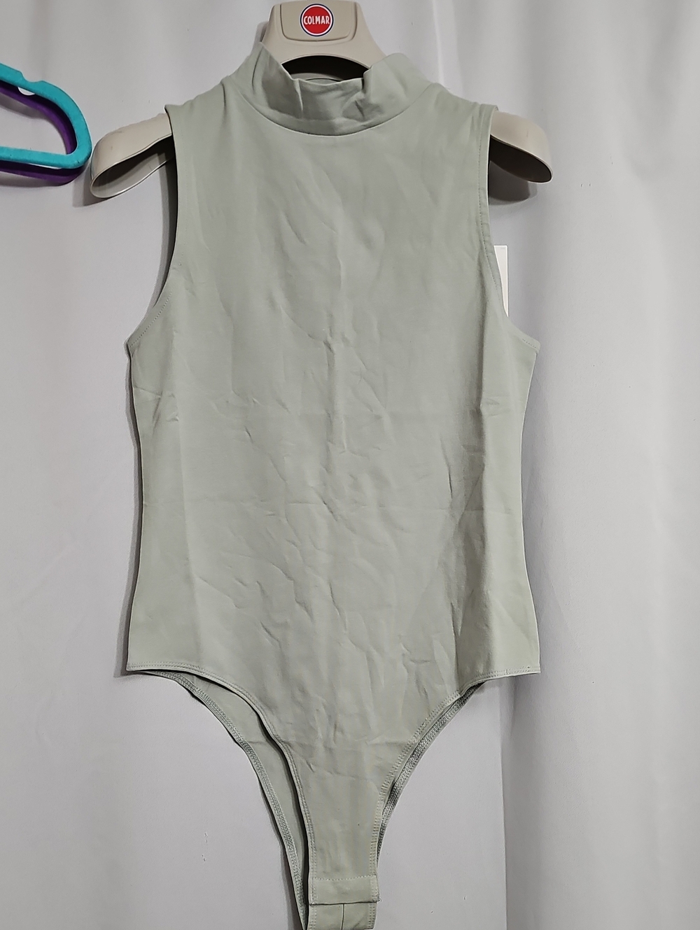 Mock Turtleneck Tank Bodysuit Size Medium Color Light Green NWT A New Day - Picture 6 of 12